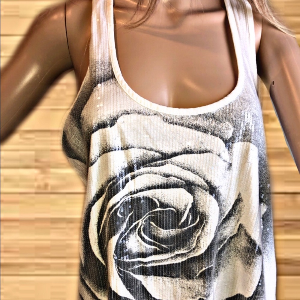 Sequined tank top
